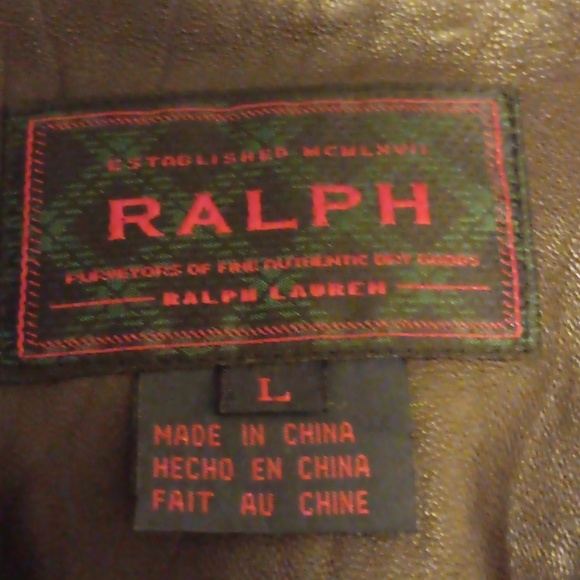 Polo Ralph Lauren Lambskin Leather Pea Coat size Large - Picture 2 of 5